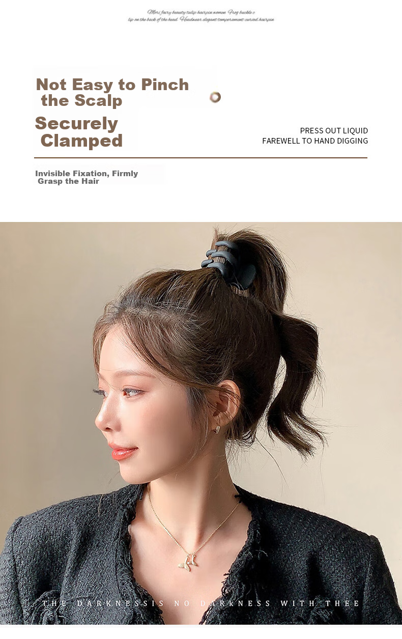 Chense High Ponytail Hair Claw Clips (Set of 14) Medium Pumpkin-Shaped Shark Clips for Back of Head And Bu 2