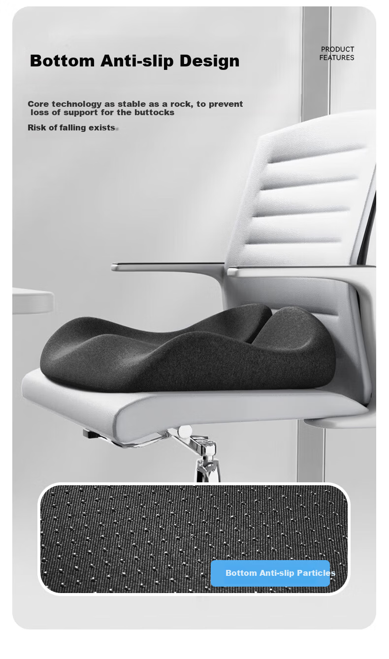 Mixiaoshu Chair Cushion, Office Seat Comfort Aid, Memory Foam, All-Season Buttock Pad, Chair Seat Cushion, Butt Pad 12