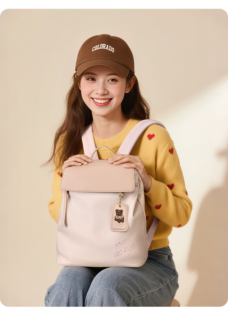 POLO Women's Casual Lightweight Backpack Small Bag iPad Laptop Bag Fashion Commuter Travel Student School Backpack 19