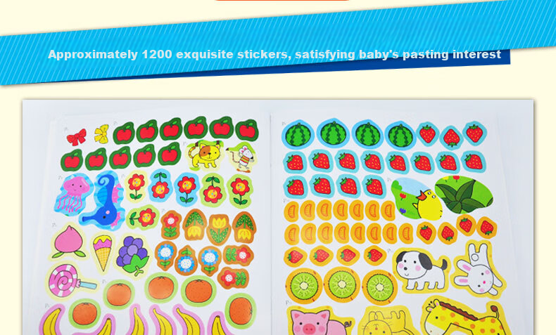 BANGSON 0-3 Years Old Concentration Training Sticker Book, Quiet Book for Girls, Educational Toy for Boys, Children's Birthday Gift 4