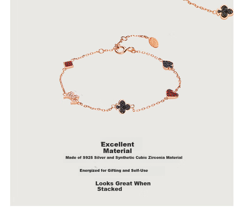 AGATHA Poker Queen Silver Bracelet for Women, Birthday Gift for Girlfriend Or Best Friend, Elegant And Luxurious 3