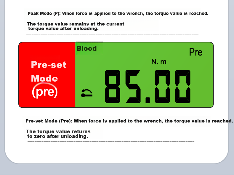 Poruike BQA2-12BN Digital Torque Wrench, High-Precision Electronic Torque Wrench, Ratchet Head, Preset Torque Wrench 7