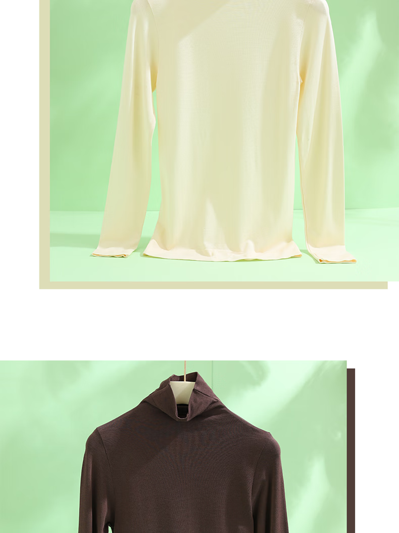 SNOWFLYING Turtleneck Wool Thermal Base Layer Women's Black Long Sleeve Autumn Winter Top 7