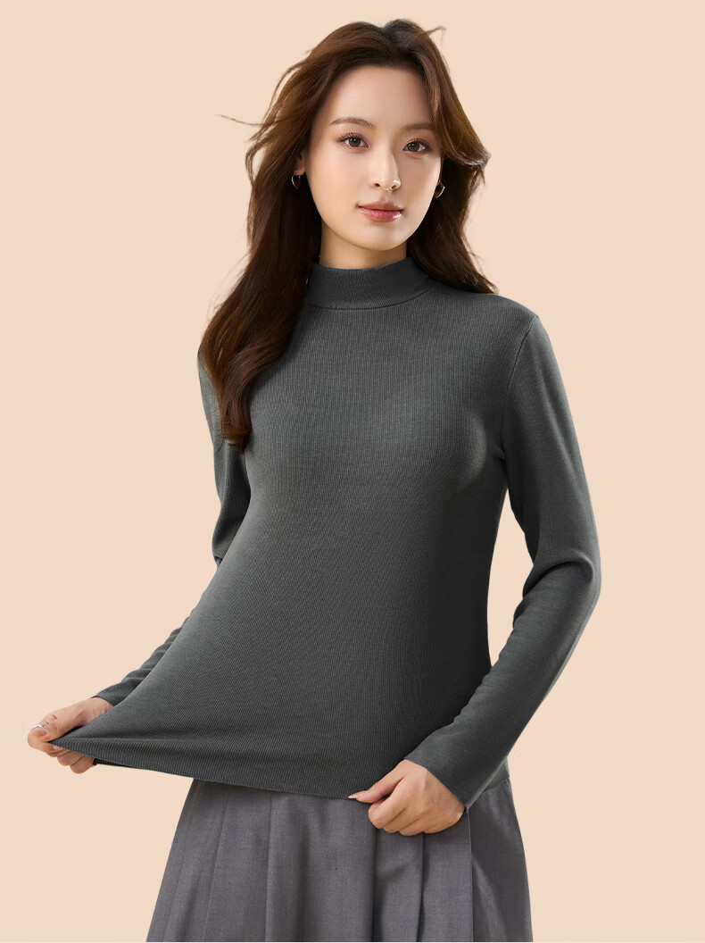 Urban Beauty Women's Thermal Fleece Loungewear 25th Anniversary Autumn Winter Long Sleeve High Elastic Anti-Static Comfortable Baselayer Top 2