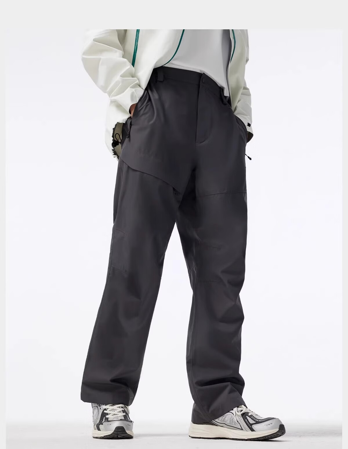 CAMEL Outdoor Hiking Pants for Men, Three-In Windproof Waterproof Fleece Inner Layer, Highly Breathable Moisture-Proof Temperature-Resistant Mountaineering Trousers for Women, XL 22