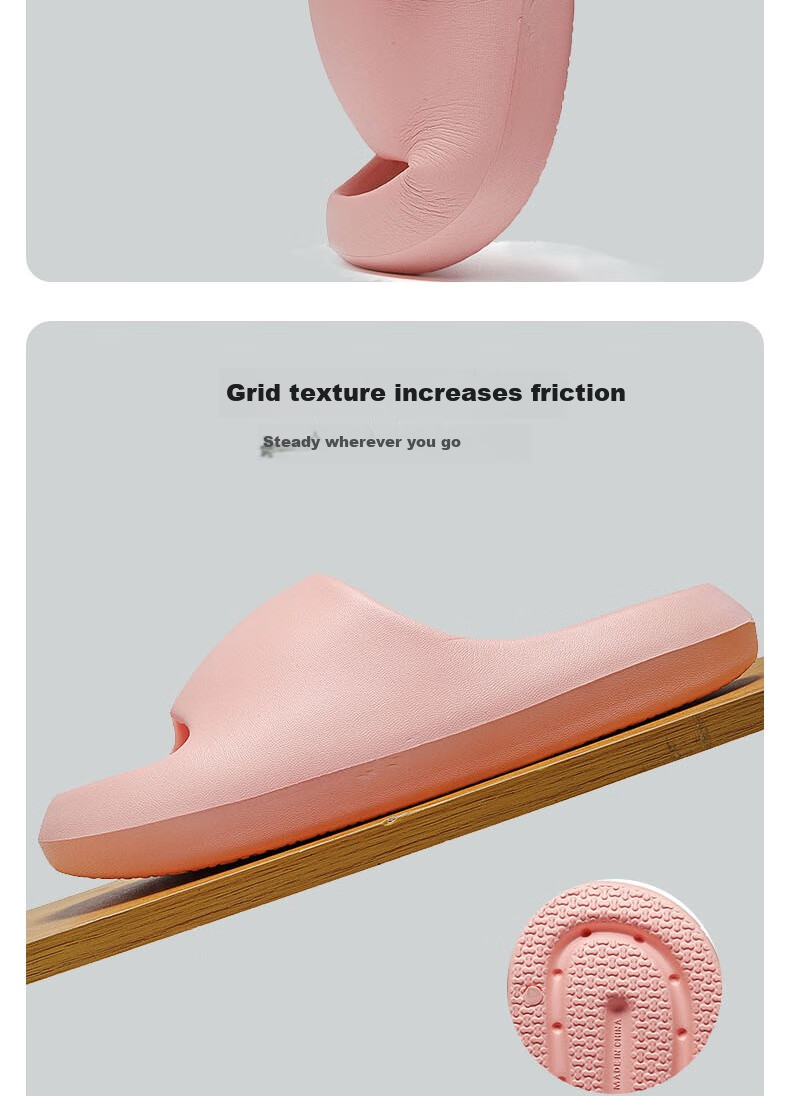 Huameijianbu Home Bathroom Non-Slip Scented Cooling Mat for Couples, Indoor And Outdoor Use, HM2338 Pink, Size 40-41 4