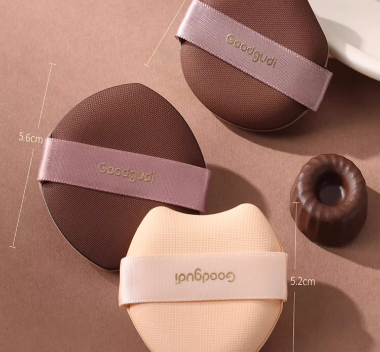 Goood 3-Pack Cocoa Puff Cushion Foundation Sponge Dual-Use Soft Marshmallow Makeup Artist Exclusive 6