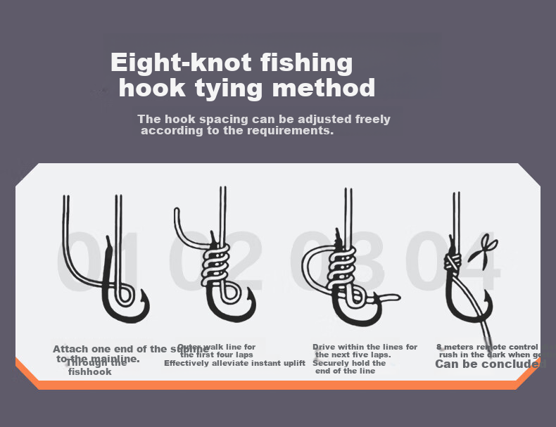 Minjianyiren Grass Carp Extended Leader Double Hook Improved Iseni Good Finished Bream Fish Hook for Big Game Fishing with Cor 4