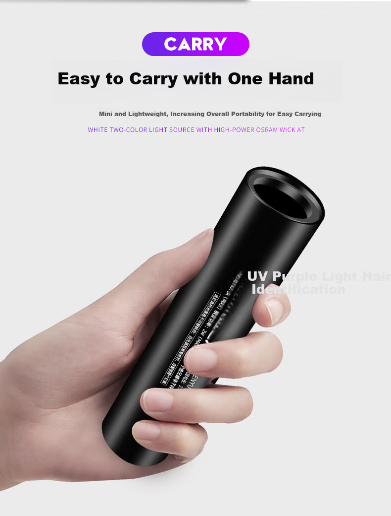 SHENYU Wood's Light Cat Ringworm Lamp for Dog Ringworm, Pet Fungal Detection, Currency Inspection Light, UV Flashlight V7 14