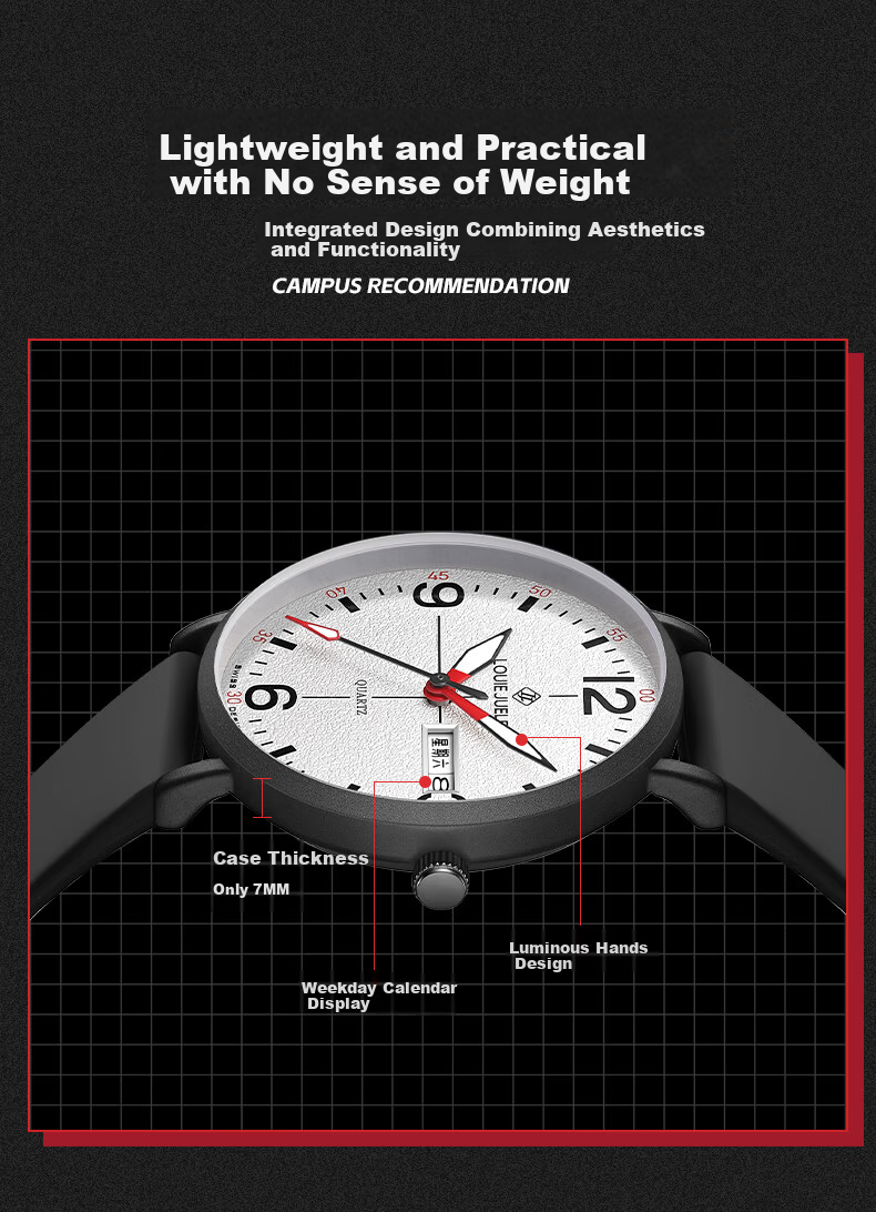 GEORGCOUNT Watch for Men, 2025 New Model, Specially Designed for Middle And High School Students' Exams, Suitable for Top Students, Civil Servants, Postgraduate Entrance Exams, Quiet Operatio 8