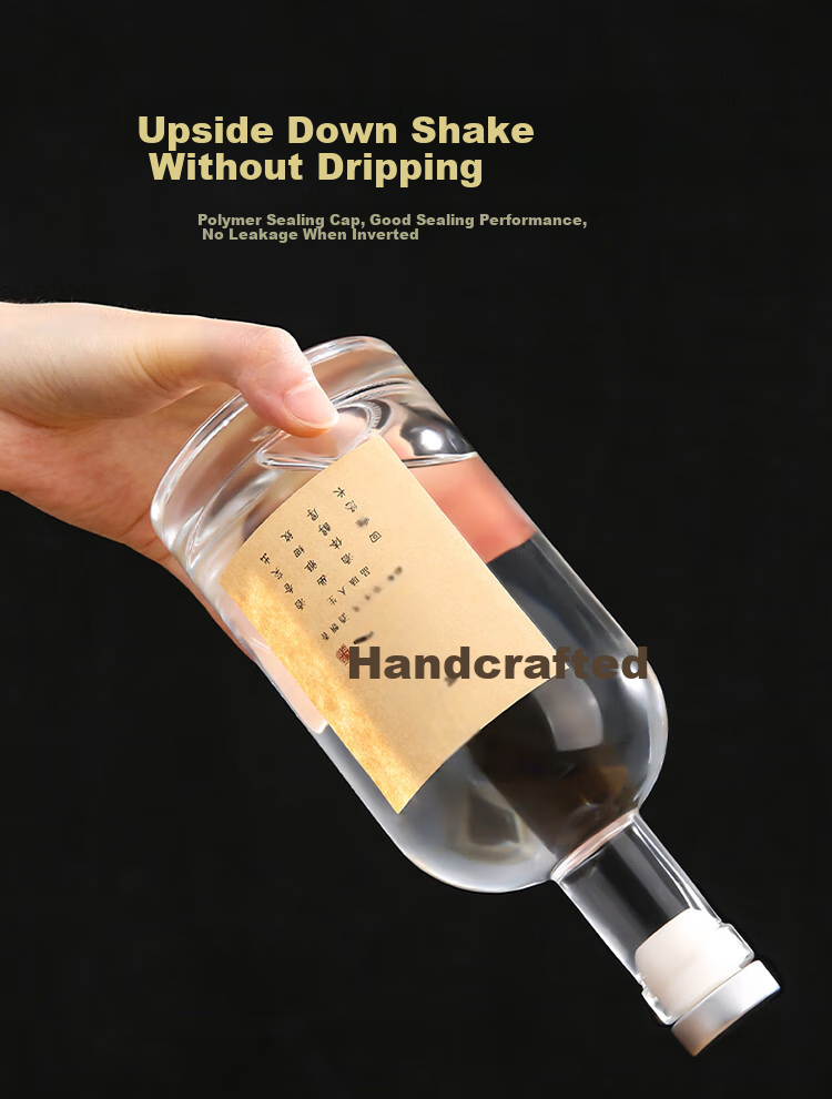 BJ Wine Bottle, Empty Bottle, Liquor Bottle, Glass Bottle, Infusion Container, Specialized Bottle, High-End Wine Storage Bottle, Liquor Flask, Wine Jar, Alcohol Storage Bottle 5