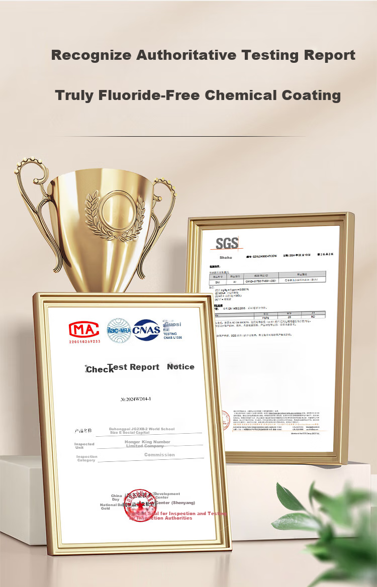 COOKER KING Titanium Shield Frying Pan, Flat Bottom Pan, Maifanshi Color Non-Stick Pan, Multifunctional Easy-Clean Low-Smoke Frying Pan, 26cm 3