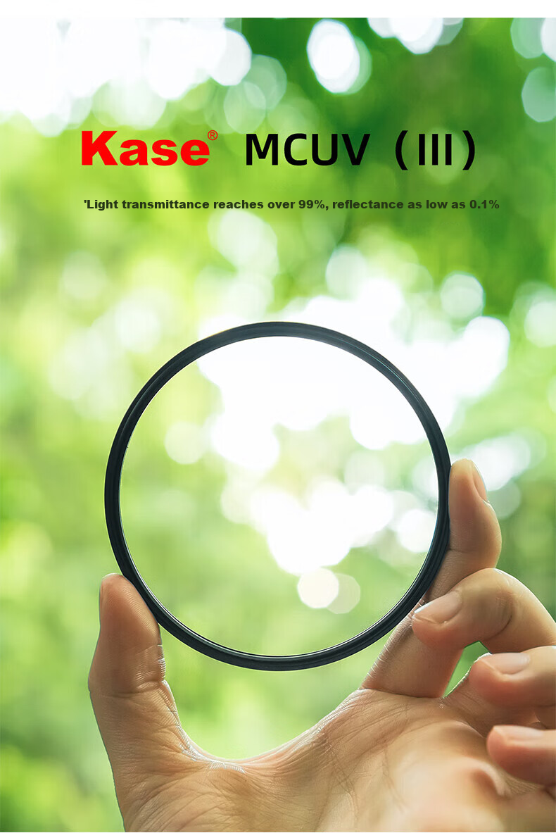 Kase UV Filter, Kase UV Filter, Third-Generation MCUV Filter, Anti-Ghosting, Anti-Glare, High Light Transmission, No Vignetting, Double-Sided Multi-Layer Coating, Scratch-Resistant Lens Protector, 39mm 4