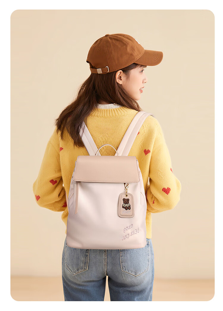POLO Women's Casual Lightweight Backpack Small Bag iPad Laptop Bag Fashion Commuter Travel Student School Backpack 20