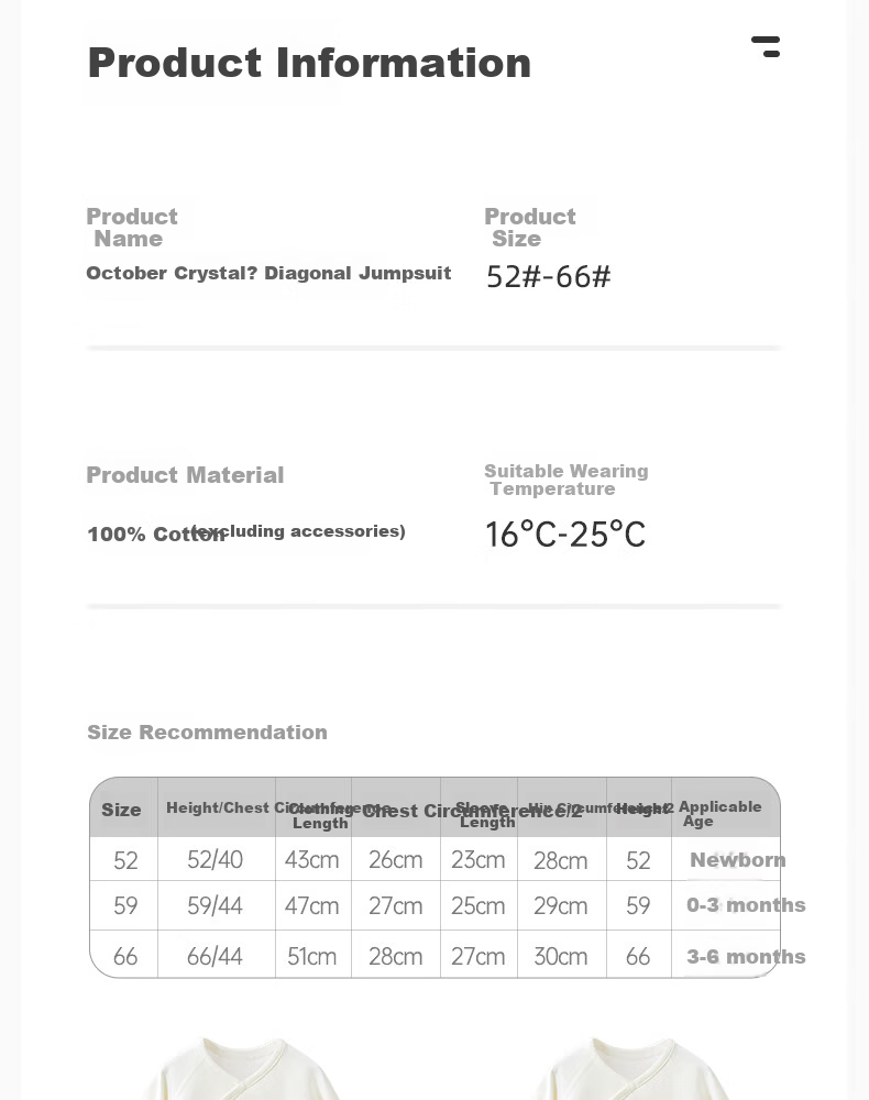 Shiyuejiejing Baby Romper, Summer Newborn Clothes, Full Moon Outfit for Boys And Girls, All-Season Pure Cotton Bodysuit 12