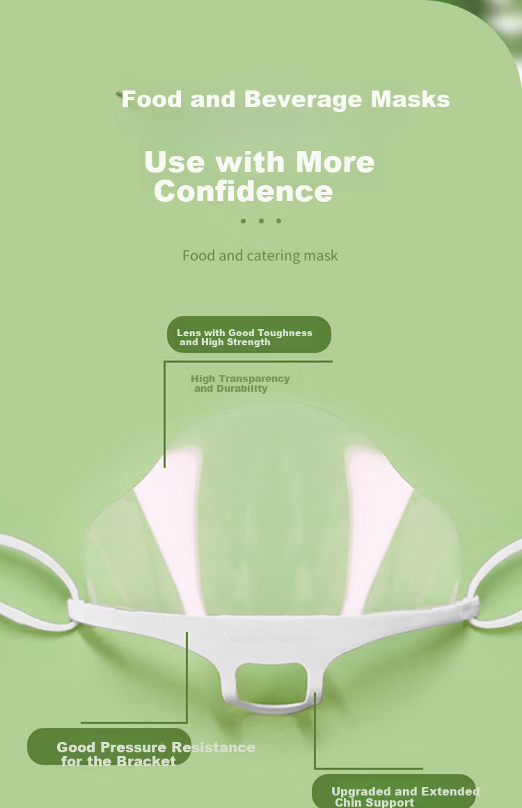 Baoweikang 2330 Transparent Face Masks for Catering, Smiley Face Masks to Prevent Droplet Spread, Plastic Face Masks for Chefs, Restaurants And Cafeterias (20 Pieces Per Box) 8