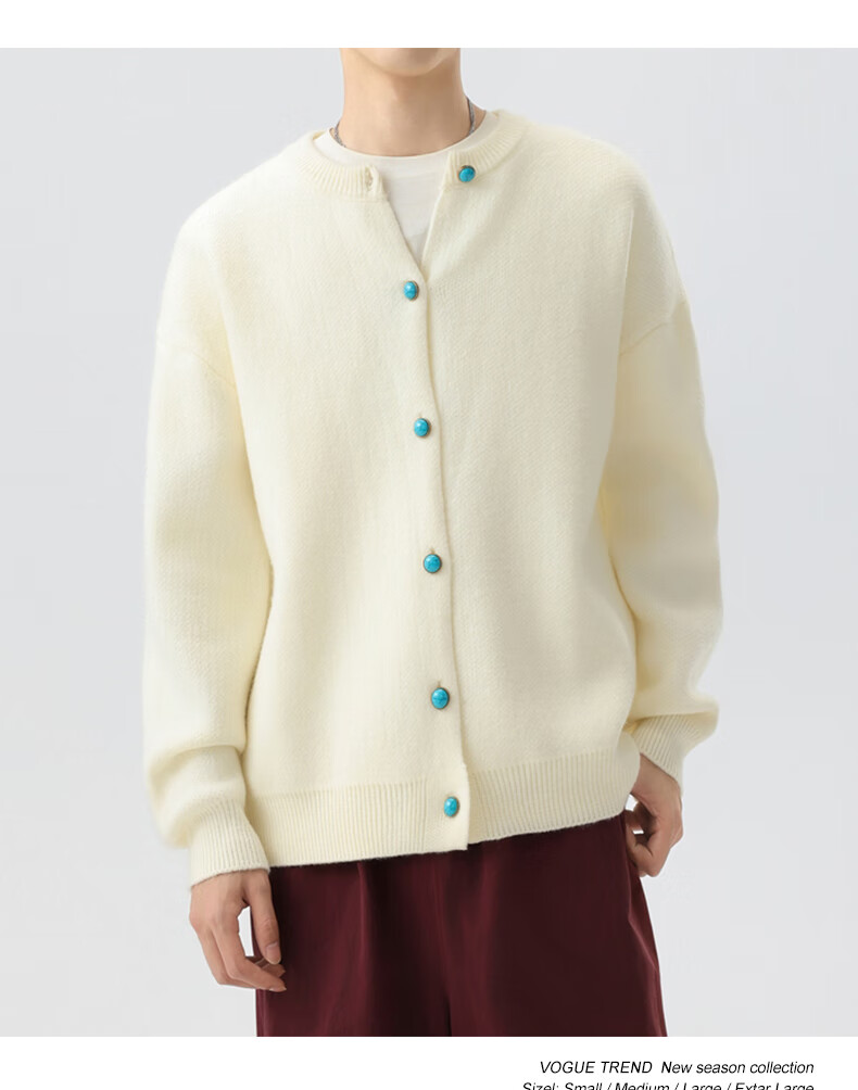 MMOPTOP Japanese Style Premium Warm Knit Sweater Autumn Winter Men's Knit Cardigan Jacket MMY01 Black 2XL 8