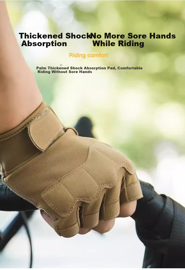 MOON MOON Cycling Gloves, Fingerless Short Gloves, Mountain Bike Gloves for Men And Women, Summer Thin Breathable Shock-Absorbing Bicycle Equipment 7