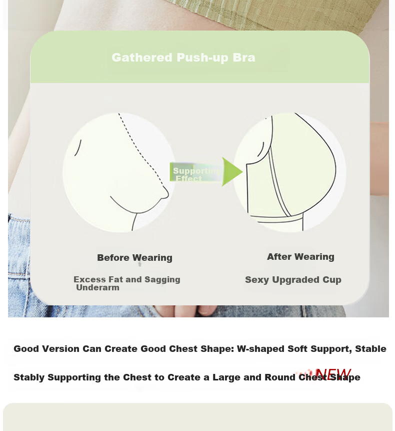 GUJIN Women's Bra for Small Breasts, Push-Up, Lift, Anti-Sagging, Side Support, Wireless, Adjustable, Lightweight, Breathable Brassiere 7