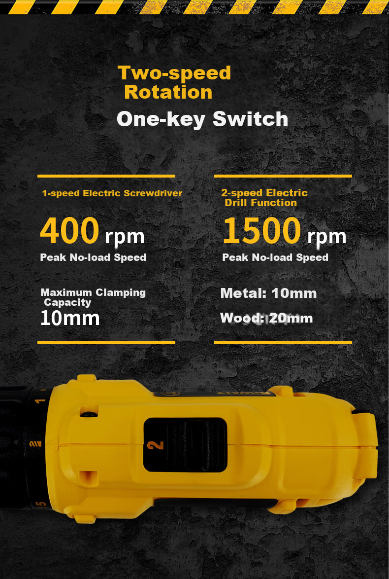 DEWALT 12V Lithium-Ion Drill Driver Electric Screwdriver Two Batteries One Charger Set DCD700DK2-A9 5