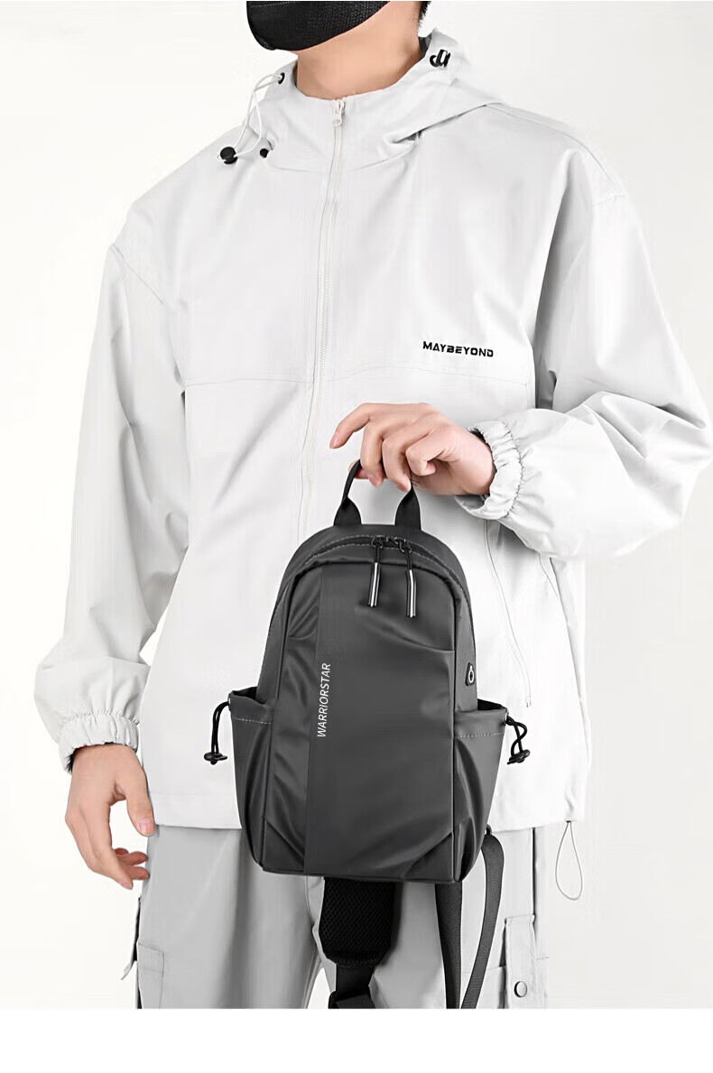 Huili Chest Bag, Men's Shoulder Bag, Large Capacity, Versatile Casual Waist Pack, Sports Commuter Crossbody Bag, New Convenient Sling Bag 7