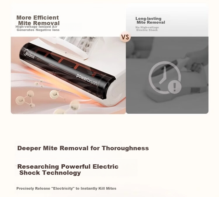 Midea MX7 Sleep Comfort Mite Removal Device [Mother & Baby Grade] Patented Electric Shock Mite Remover 3-in-1 High-Temperature Sterilization Vacuum Cleaner for Bed Home Use 11