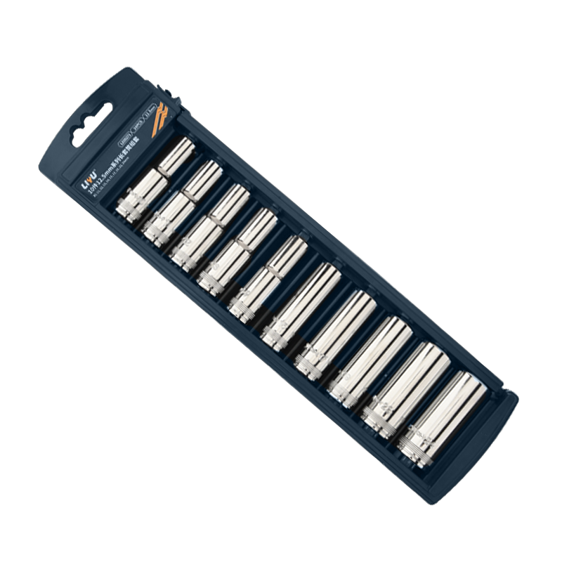 Liyu Industrial Grade 12.5mm Series Large Metric Extended Socket Set 10-Piece