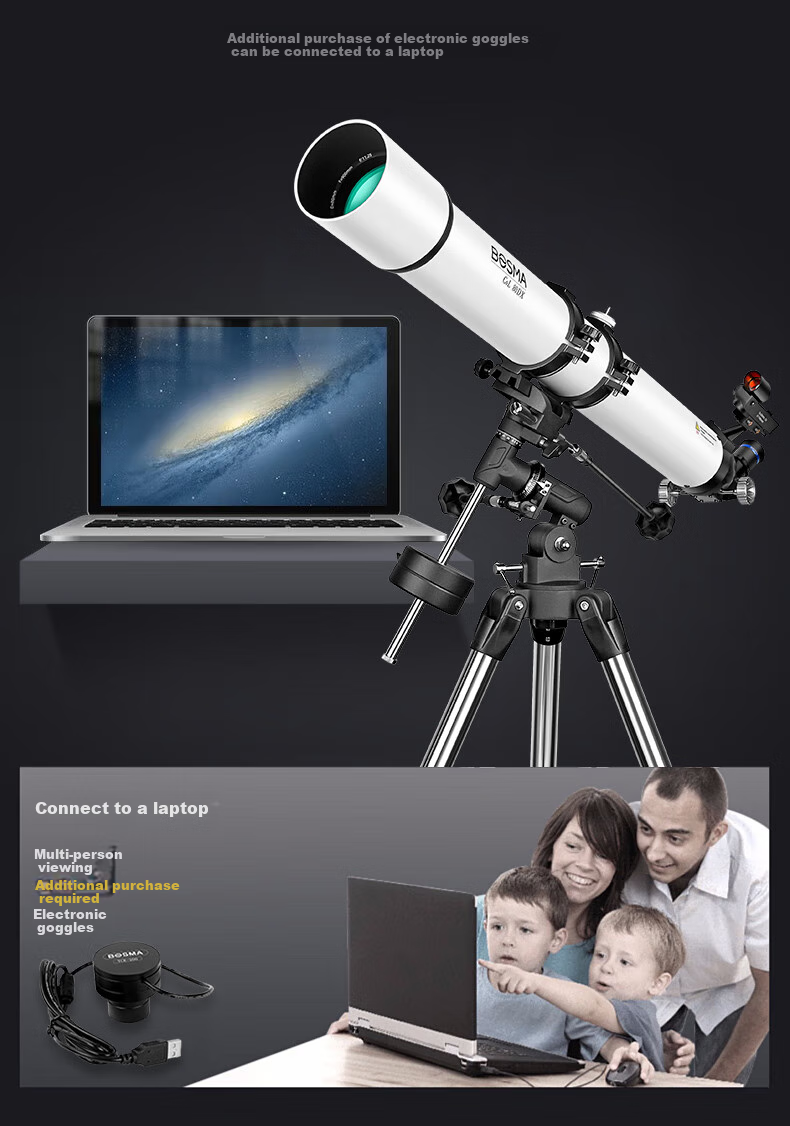 BOSMA Tianchen 90DX Evolution Edition Astronomical Telescope, Professional High-Magnification High-Definition Large-Aperture Telescope for Children's Science Education And Stargazing Beginners 20