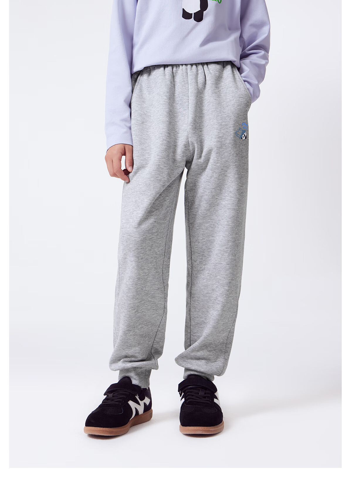 Panda Camel Series Kids Sports Long Pants Girls Autumn Winter Fleece Warm Antibacterial Knit Pants Boys K339,130 9