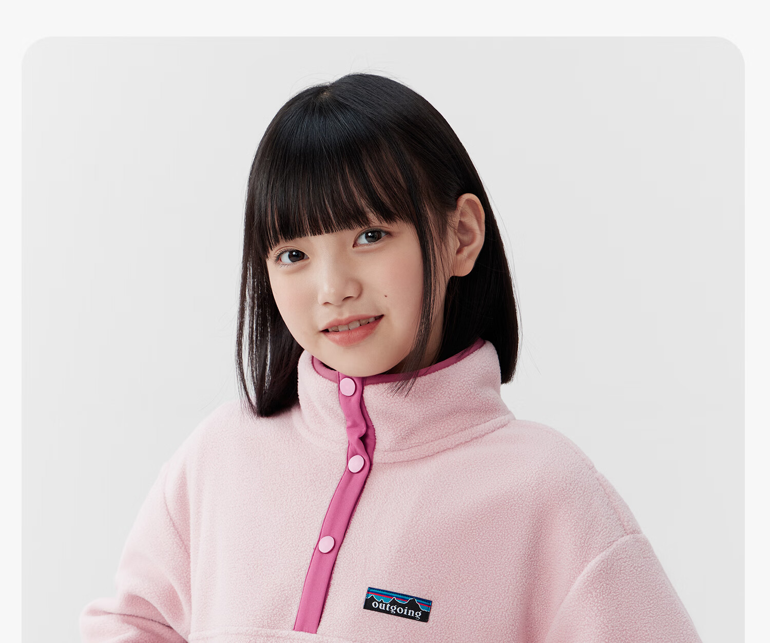 Zuo Xi Girls' Fleece Sweatshirt 2025 New Children's Winter Stand Collar Anti-Static Jacket Pink 120 13