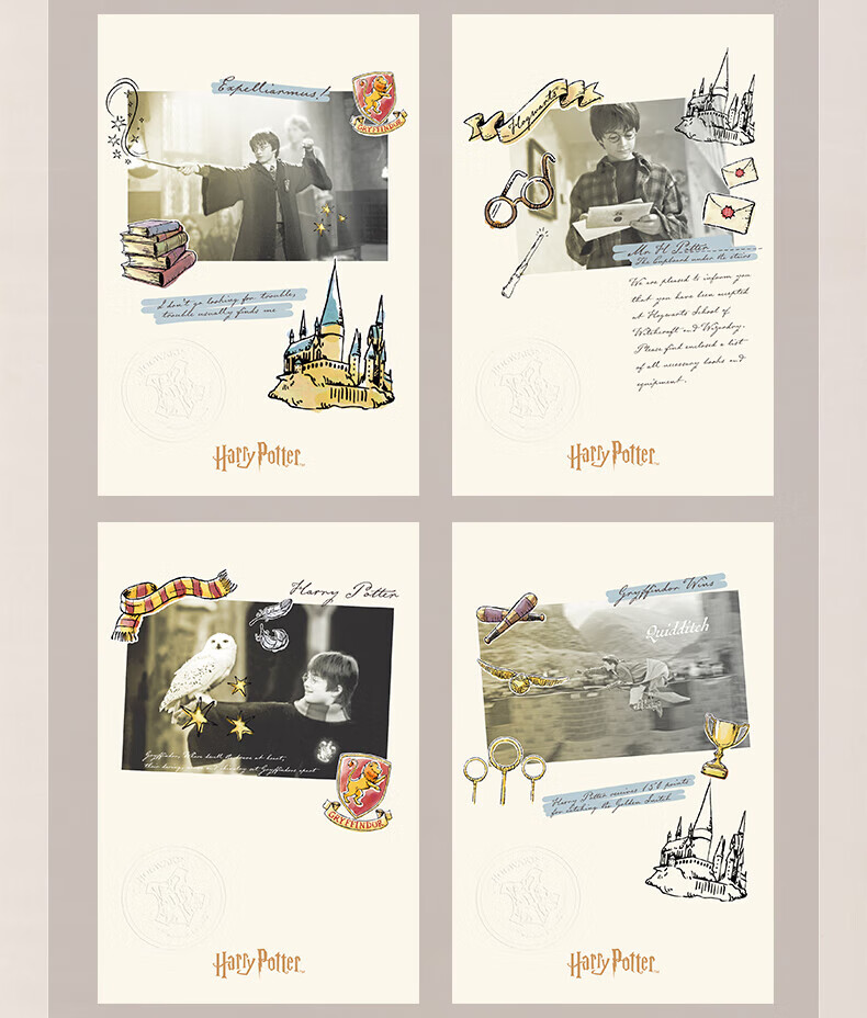Harry Potter Classic Painted Character Movie Postcards Doodle Style Warner Official Merchandise Collectible Commemorative Cards Christmas Gift 2