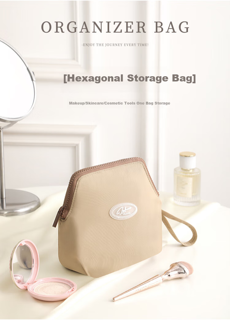 Lehuolvxing Portable Cosmetic Bag for Women, 2026 New Stylish Small Size Toiletry Organizer for Skincare Products And Lipstick, Travel Mini Storage Pouch 2