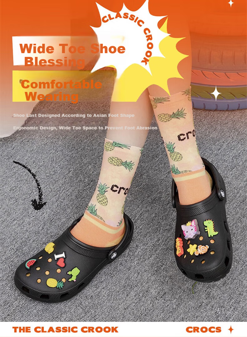 CROCS Unisex Classic Clog Outdoor Casual Fashion Trendy Beach Sandals Slippers 10001-100 Size 43-44 6