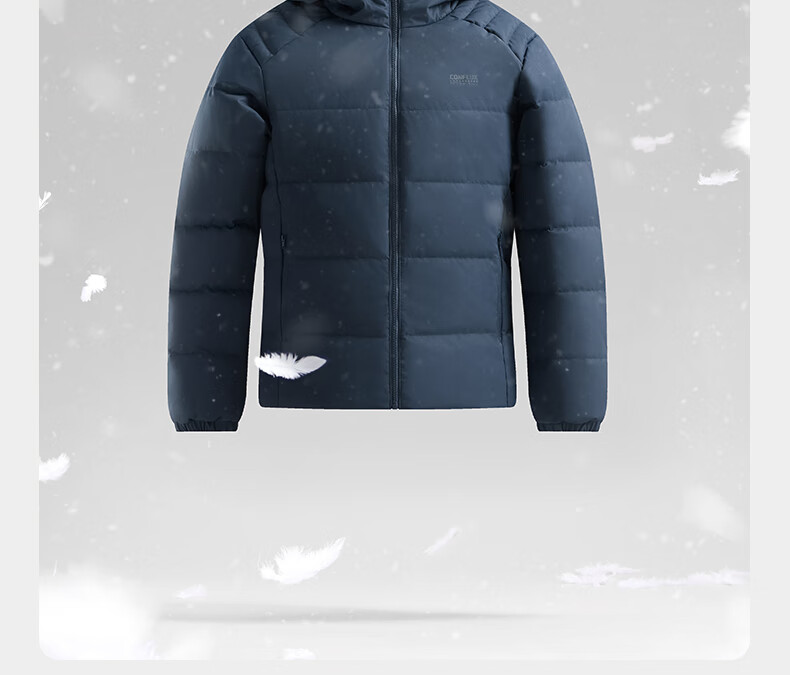 361° Men's Autumn Winter Three-Proof Short Hooded Sports Casual Warm Down Jacket 652544304-4 1