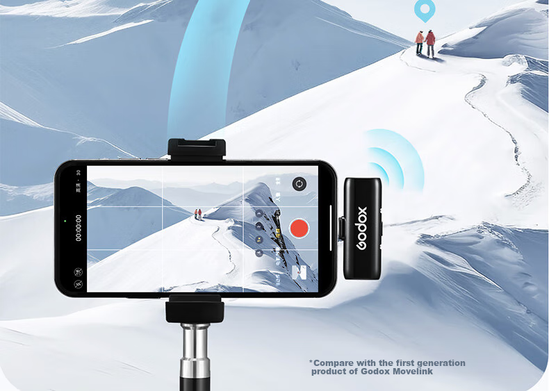 Godox WES Wireless Microphone, Portable Clip-On, for Outdoor Interviews And Recording, Suitable for Various Streamers And Live Broadcasts, Noise Reduction Sound Card, One-To Lighting Versio 6