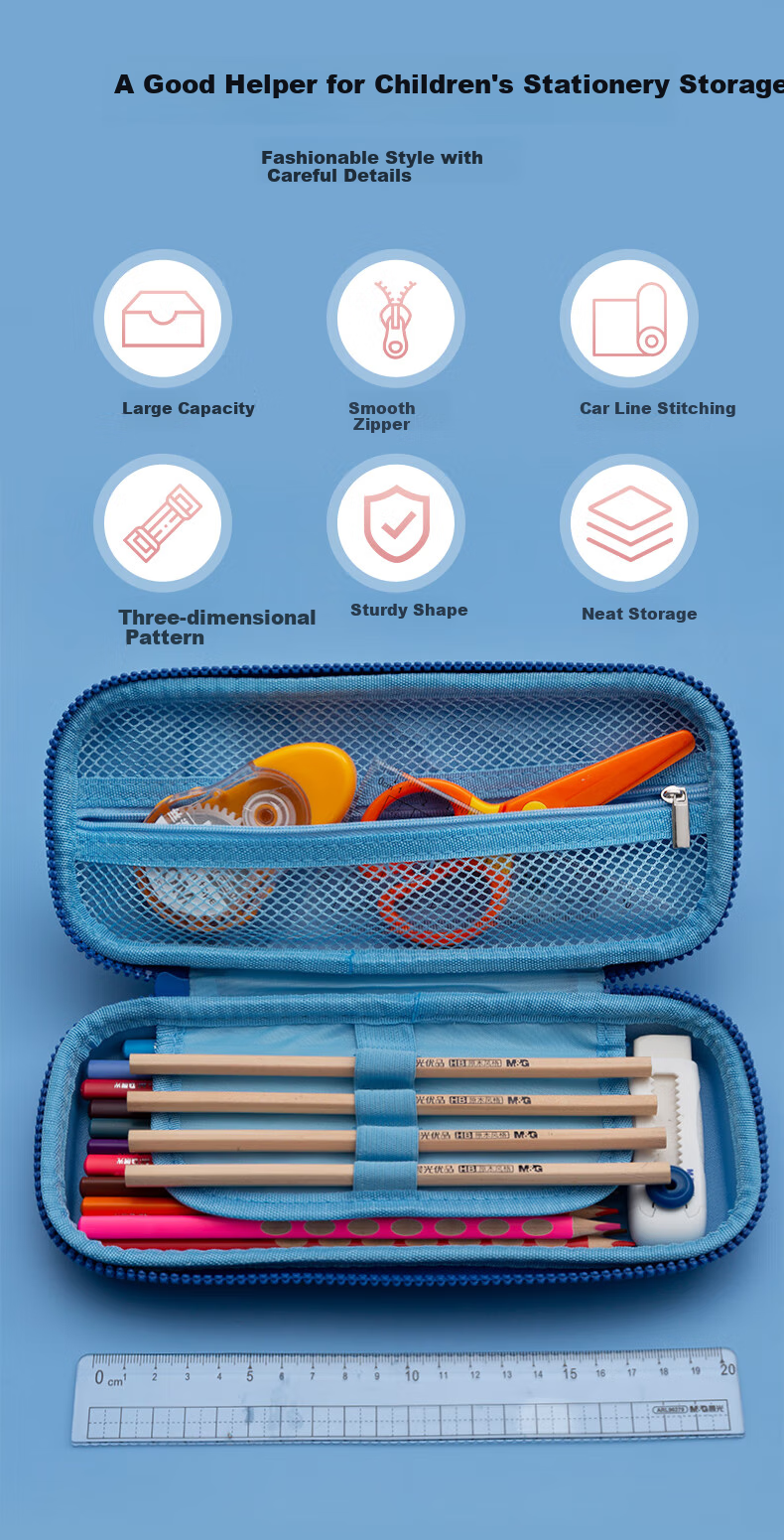 M&G Stationery, Cocoa Rabbit Elementary School Pencil Case, EVA Pencil Box, Birthday Gift for Girls, High-Quality Pencil Case, Kindergarten Pencil Box with 3D Patter 1