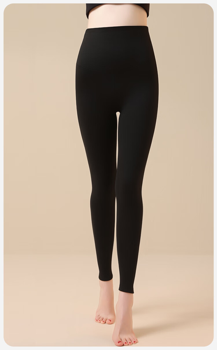 MiiOW [Stomach and Knee Protection] German Velvet High-Waist Thermal Pants for Women with Cashmere and Silk, Fleece-Lined Thickened Autumn Leggings 3XL 11
