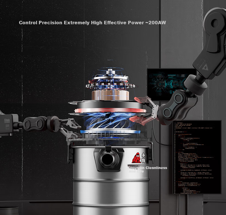 Xiaogou Industrial Vacuum Cleaner, 3000W Peak Power, High Suction, Dry And Wet Blowing, Three-In Vacuum Cleaner with Mopping Function, for Factory Workshop, Commercial Use, Car Cleaning, Land Reclamation, T010S 27