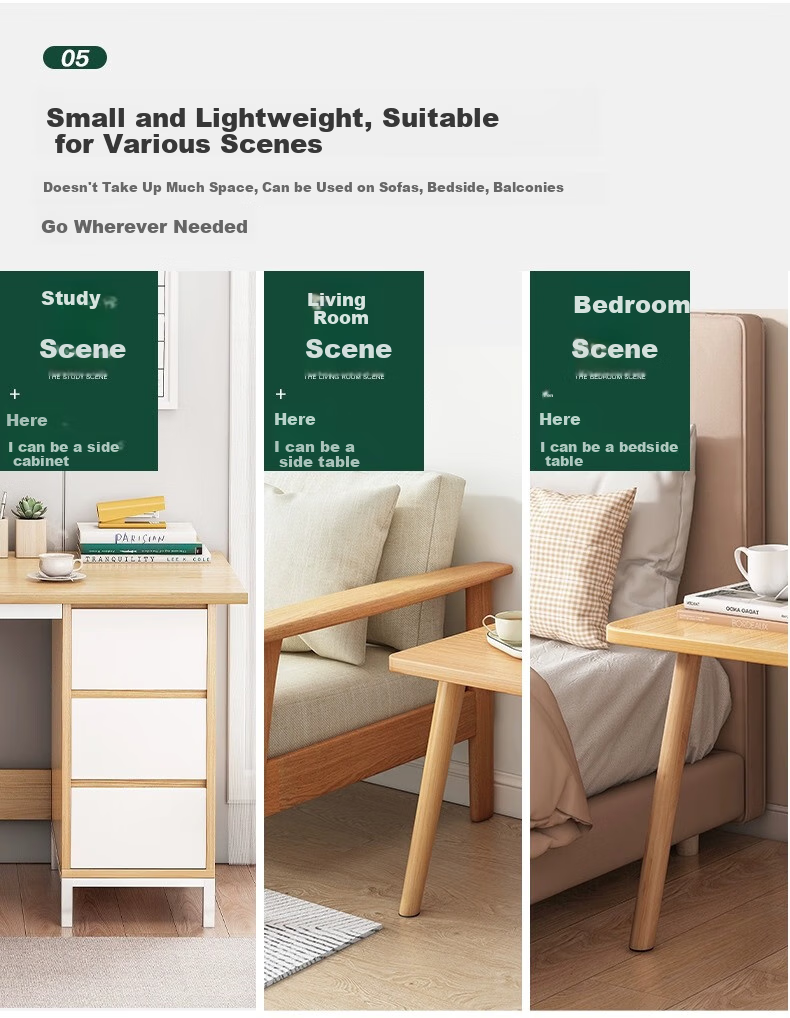 XIAOJIANGCAI Side Table, Sofa End Table, Coffee Table, Small Apartment Modern Table, Home Living Room Side Table, Bedroom Small Tea Table, White, 40 9