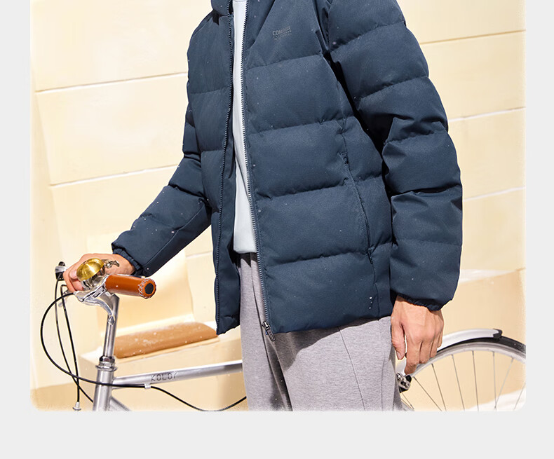 361° Men's Autumn Winter Three-Proof Short Hooded Sports Casual Warm Down Jacket 652544304-4 5