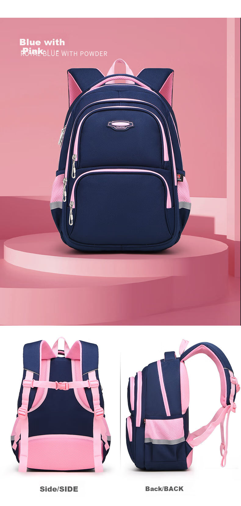 Edison Elementary School Backpack for Grades 1-3, Lightweight, Water-Resistant, Multi-Compartment, Reflective Children's Backpack 310-1ss 11