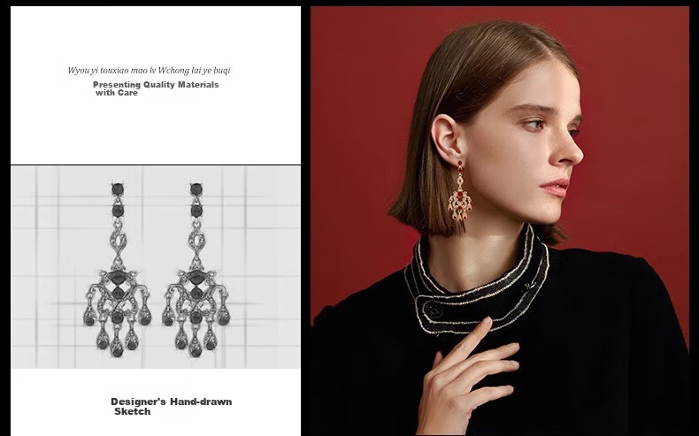 Eternelle European And American Original Design Earrings for Women, Elegant Internet Celebrity Versatile High-End Retro Style Ear Jewelry 5