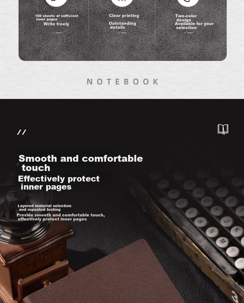 Deli B5 Business Notebook Leather Cover Journal Diary Meeting Record Book 150 Sheets BP131 Black 1
