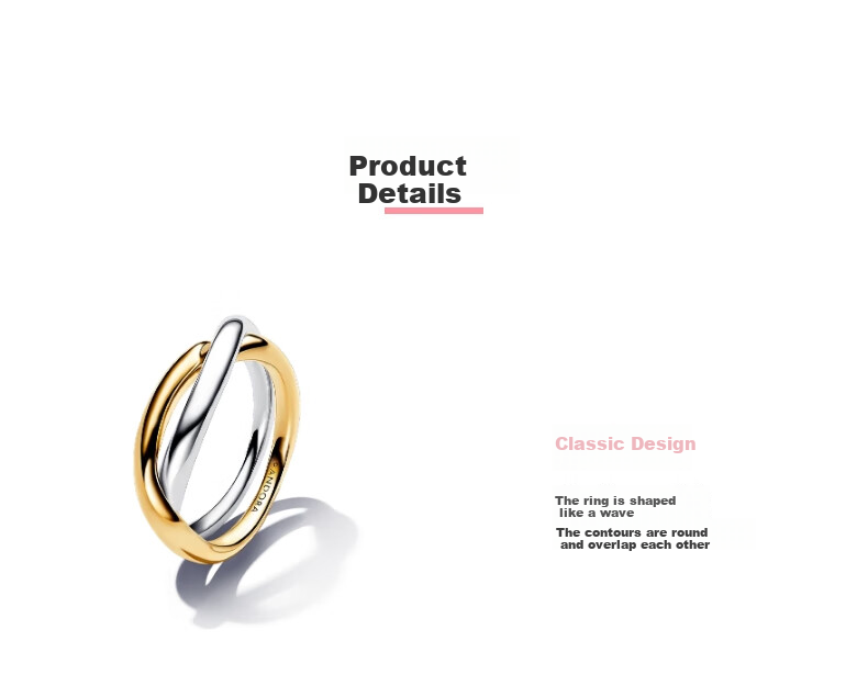 Pandora Essence Twin Ring Design with Interlocking Circles, Birthday Gift for Girlfriend 3