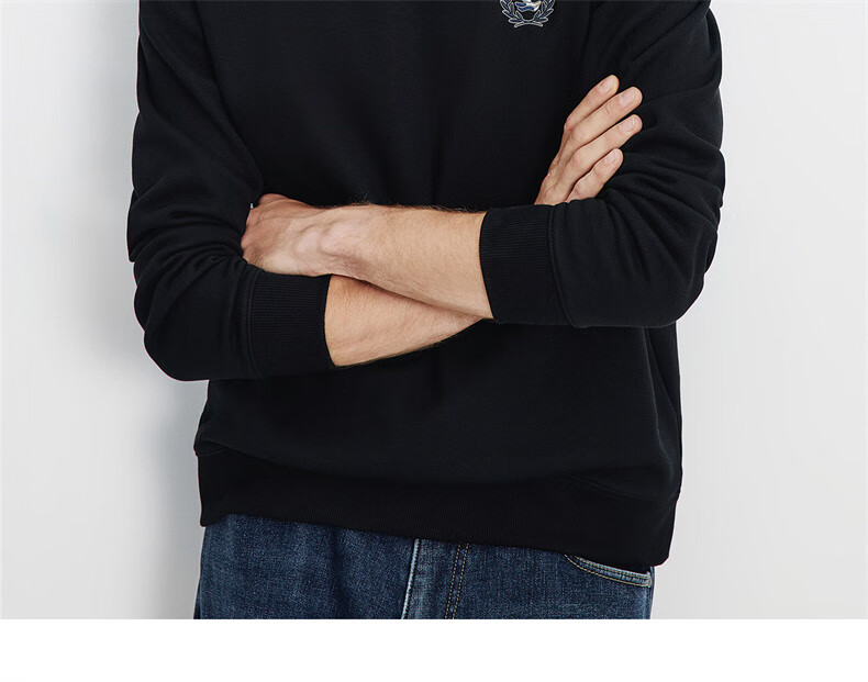 Navigare Italian Small Sailboat Autumn Winter Men's Fleece Lined Crewneck Skin-Friendly Warm Innerwear Top 1135805302 25