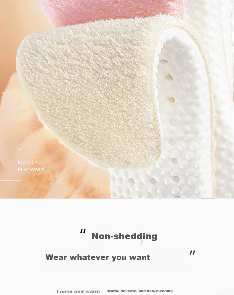 RENBEN 2 Pairs Warm Fleece-Lined Sports Insoles for Men And Women, Winter Cotton Cold-Proof 6019R Gray Size 39-40 5