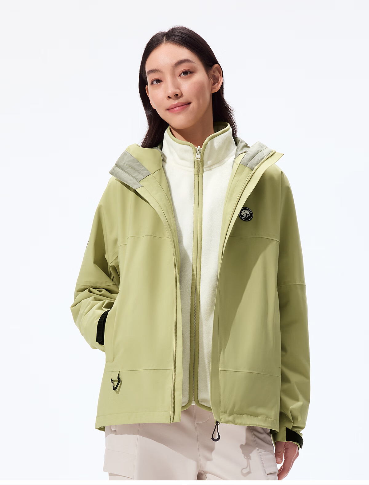 Panda Zhang Yuxi Edition [Rain Shell MAX] 3-in-1 Men's Windproof and Rainproof Hiking Jacket Autumn Winter Mountaineering Coat for Women 42