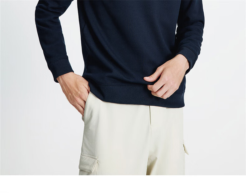 Navigare Italian Small Sailboat Autumn Winter Men's Fleece Lined Crewneck Skin-Friendly Warm Innerwear Top 1135805302 11