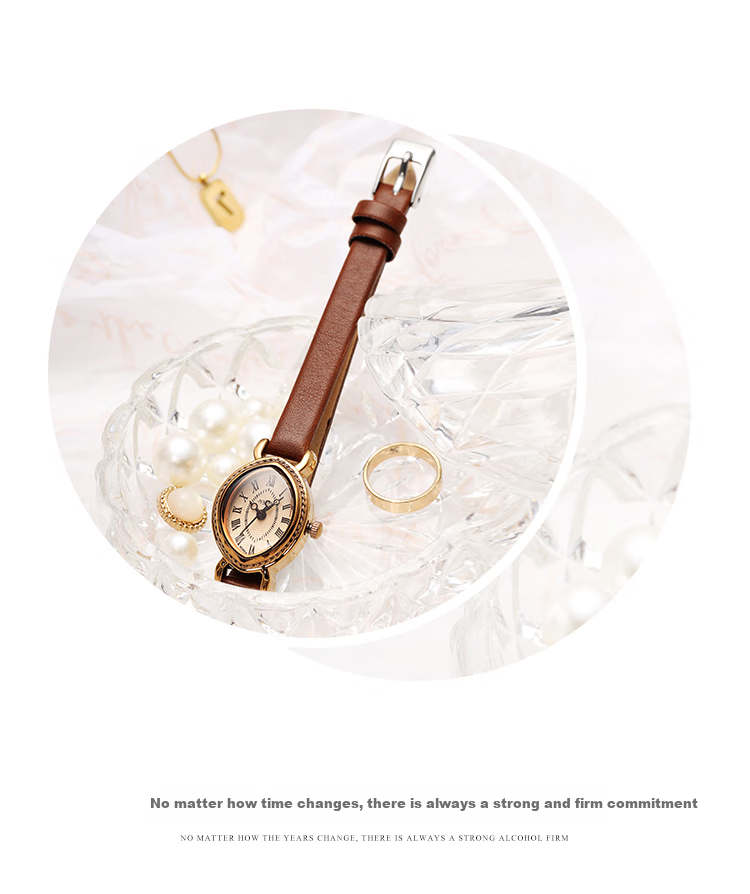 Julius Women's Watch, Charm Roman Style Leather Strap Versatile Ladies Watch, Waterproof Quartz Ladies Wristwatch, Coffee Color JA-567D 7