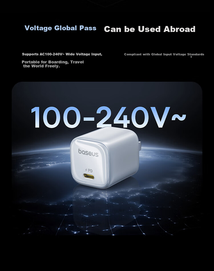Baseus Dual-Core Charger, Apple 17 Charger PD45W Compatible with 40W GaN Fast Charging Head, IPhone17/16/15ProMax/Air Phone And IPad Charger Head, Starry Black 21